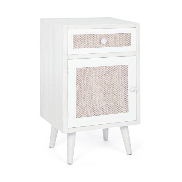 Mobiletto Legno Bianco Boho da Interno - MONIQUE