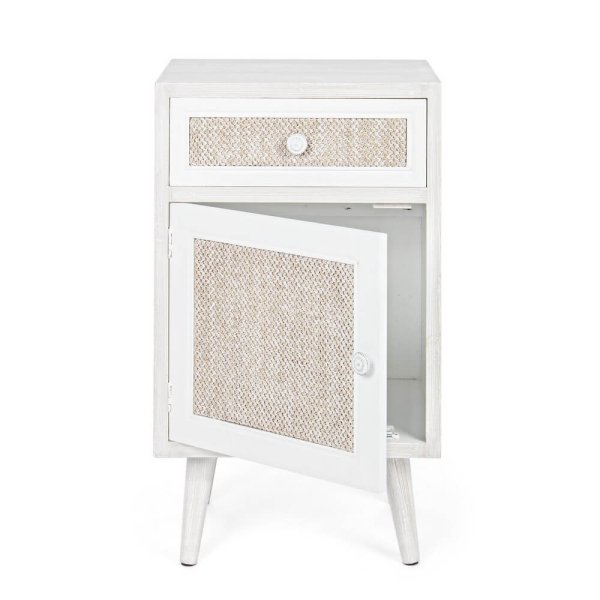 Alternative view of Mobiletto Legno Bianco Boho da Interno - MONIQUE