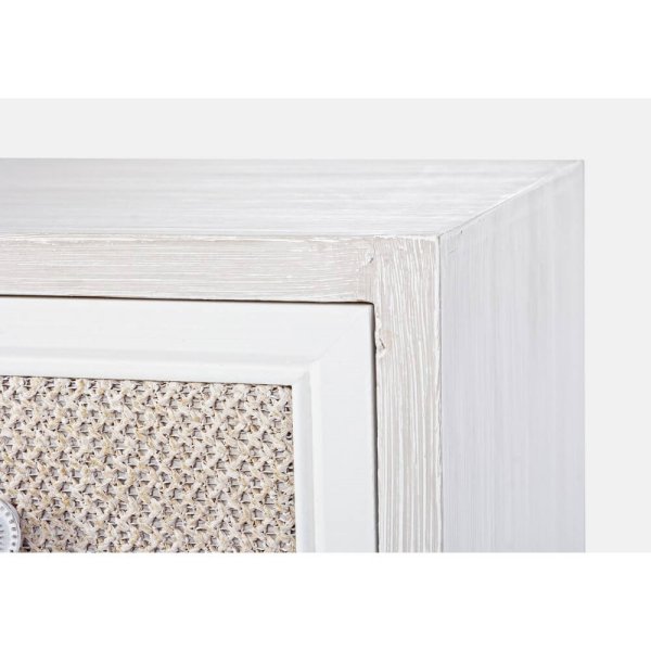 Alternative view of Cassettiera Legno Bianco Boho da Interno - MONIQUE