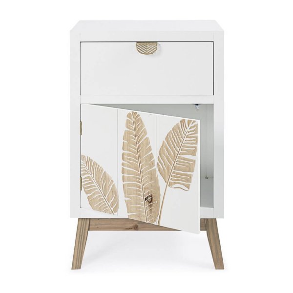 Alternative view of Mobiletto Legno Bianco Moderno da Interno - FLORA