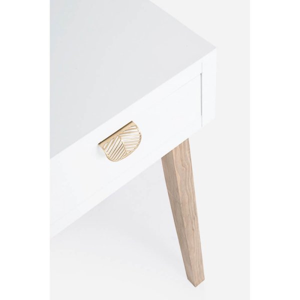 Alternative view of Consolle Legno Bianco Moderna da Interno - FLORA
