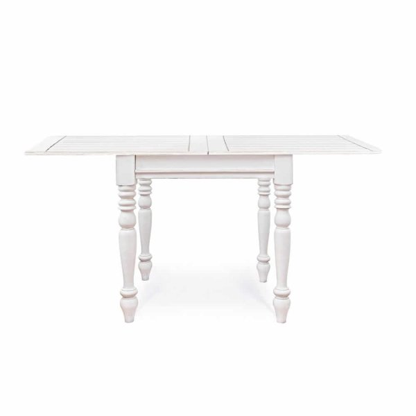 Alternative view of Tavolo Allungabile Legno Bianco Rustico da Interno 80/160x80 - MAEVE