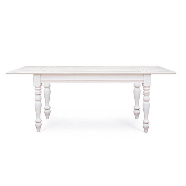 Alternative view of Tavolo Allungabile Legno Bianco Rustico da Interni 240x90 - CORINNE