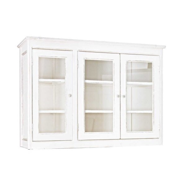 Alzata 3 Ante Legno Bianco Rustico da Parete - MAEVE