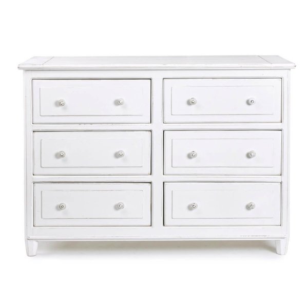Alternative view of Cassettiera Legno Bianco Rustico da Interno - CORINNE
