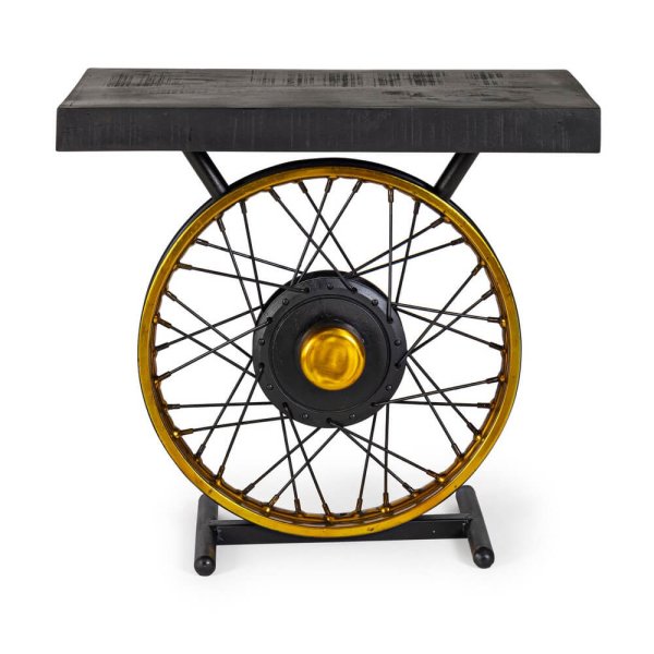 Alternative view of Tavolino Legno Nero Industriale da Interno - HORIZON