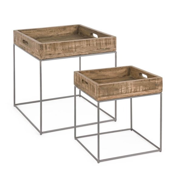 Alternative view of Tavolini Legno Marrone Industrial da Interno - LUNA