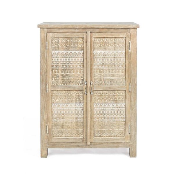 Alternative view of Mobile 2 Ante Legno Naturale Boho da Interno - LENA