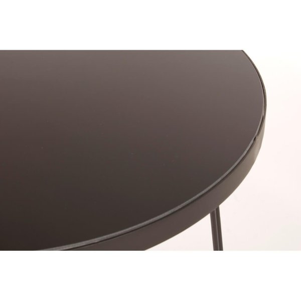 Alternative view of Tavolino Vetro Nero Moderno da Interno 50 cm - MIRIAM