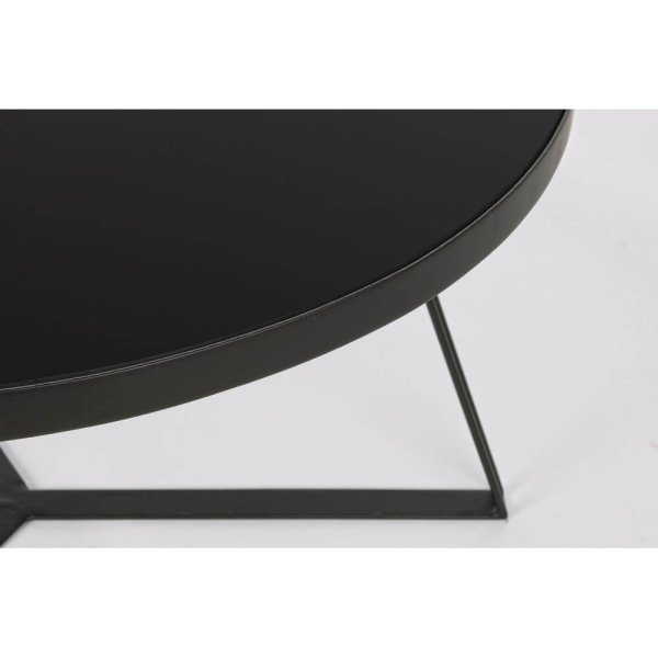 Alternative view of Tavolino Vetro Nero Moderno da Interno 70 cm - MIRIAM