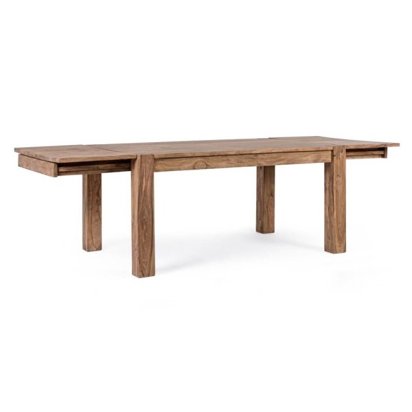 Tavolo allungabile in legno di Sheesham - SASHA - Marrone, 160x100