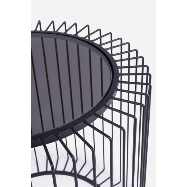 Alternative view of Tavolino Vetro Nero Moderno da Interno 50 cm - TRANQUIL