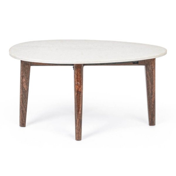 Alternative view of Tavolino Marmo Bianco Moderno da Interno 70x50 cm - JAXON