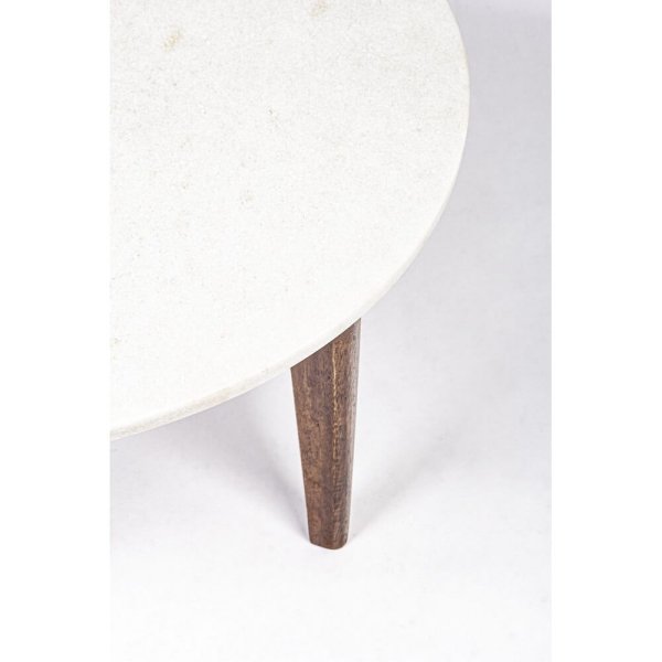 Alternative view of Tavolino Marmo Bianco Moderno da Interno 60 cm - JAXON