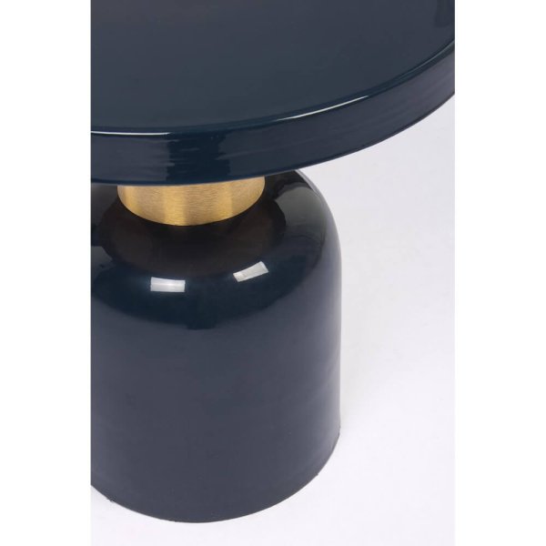 Alternative view of Tavolino Rotondo Acciaio Blu Moderno da Interno 41 cm - KALEB