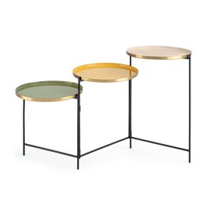 Tavolino Multicolore Acciaio Moderno da Interno - KALEB