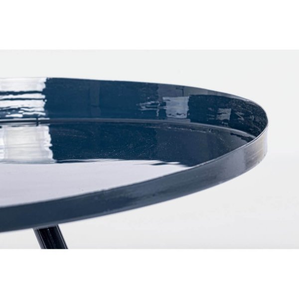 Alternative view of Tavolino Acciaio Blu Moderno da Interno 46.5 cm - KALEB