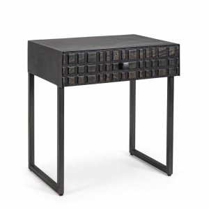 Tavolino Legno Nero Industriale da Interno - BRIGHTON