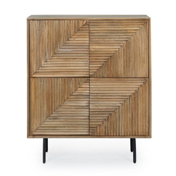Alternative view of Mobile 4 Ante Legno Marrone Rustico da Interno - ISABELLA