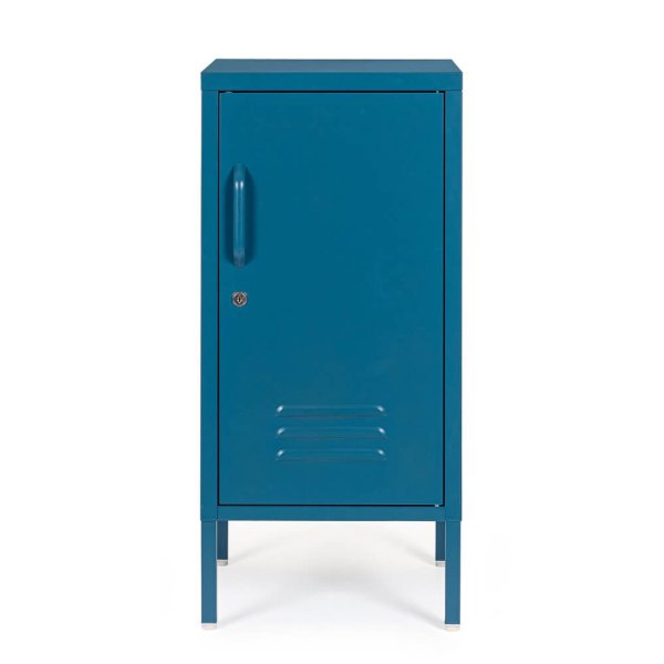 Alternative view of Comodino in Acciaio Blu Industriale da Interno - CLIFTON