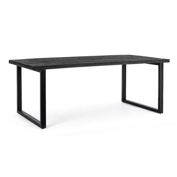 Tavolo Rettangolare Legno Nero Industriale da Interno 200x100 - SELENE