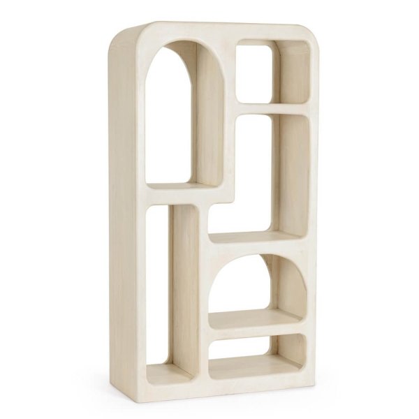 Libreria Legno Beige Moderna da Interno - KATERINA