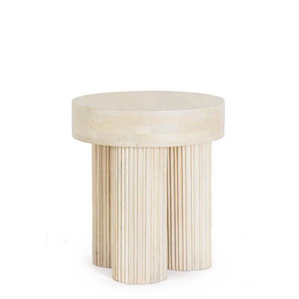 Tavolino Legno Marrone Rustico da Interno 45 cm - JASPER