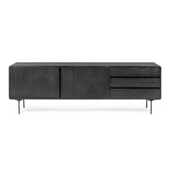 Alternative view of Mobile Porta TV Legno Nero Moderno da Interno - WILLOW