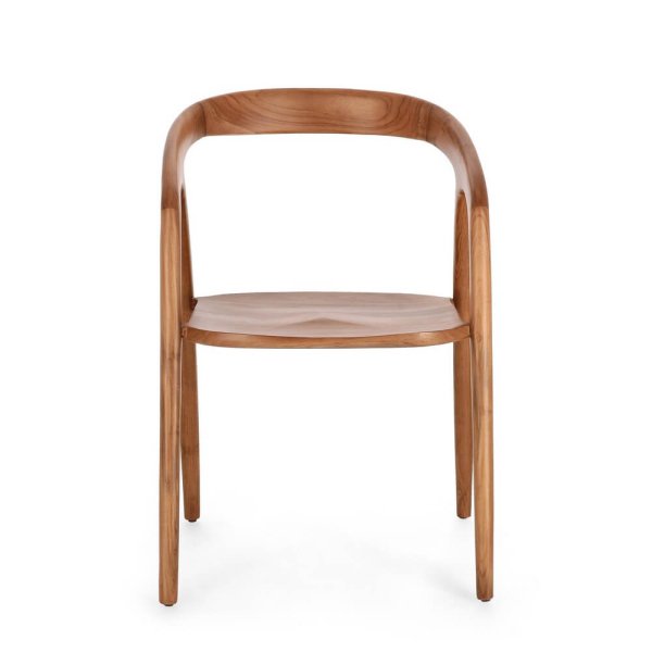 Alternative view of Set 2 Sedie in Teak Marrone Moderno da Interno - ELOISE