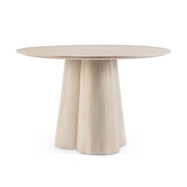 Tavolo Legno Marrone Moderno da Interno Ø120 cm - ELIJAH