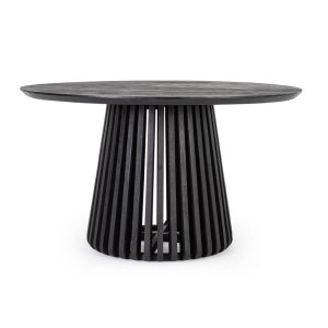 Tavolo Rotondo Legno Nero Moderno da Interni Ø130 cm - ALEXIA