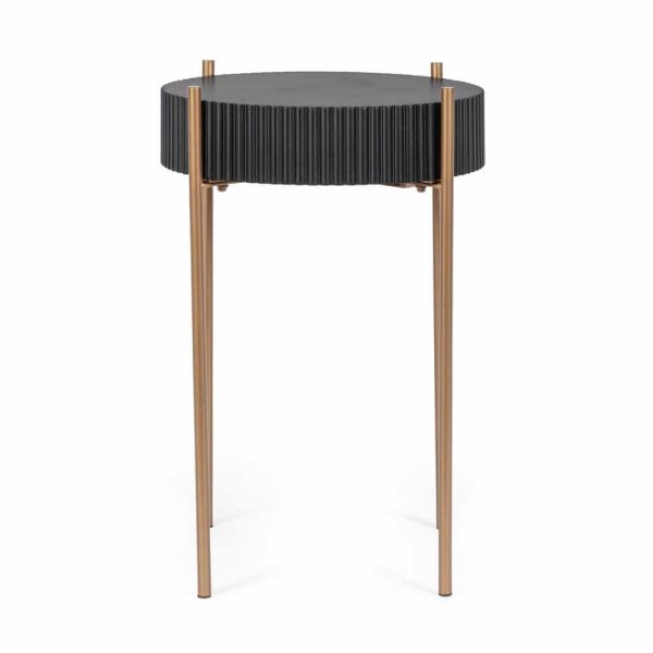 Alternative view of Tavolino Acciaio Nero Moderno da Interno H64.5 cm - FREYA
