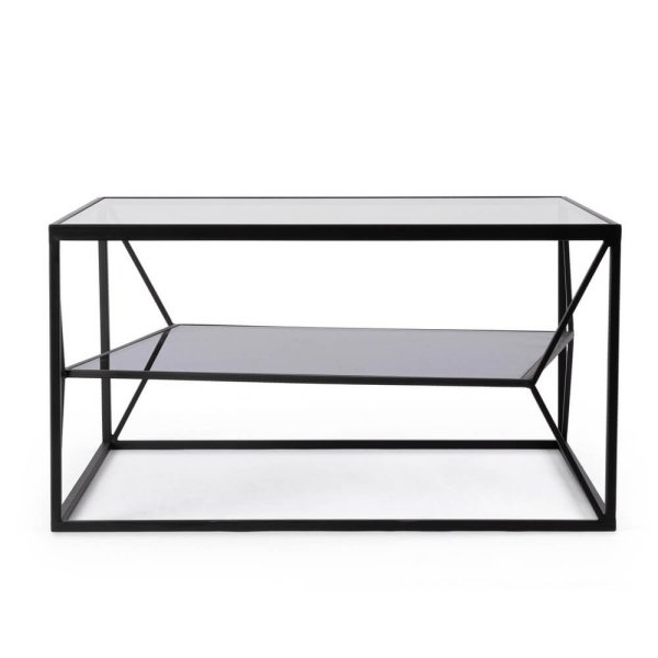 Alternative view of Tavolino Vetro Nero Industriale da Interno 70x70 - KATHERINE