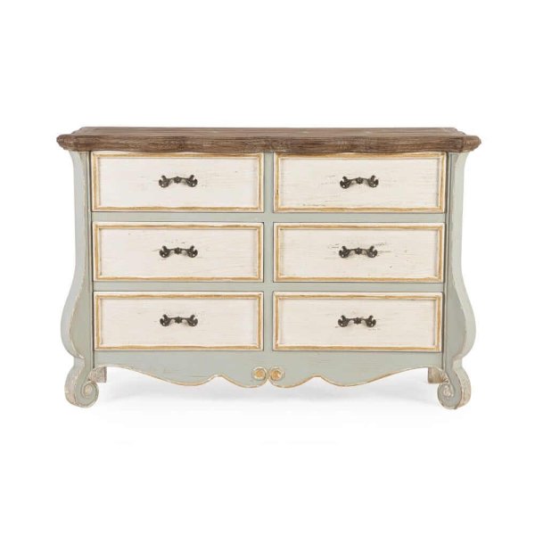 Alternative view of Credenza Legno Bianco e Naturale Rustica da Interno - MODERN RUSTIC