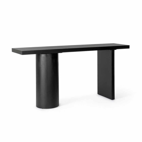 Consolle Rettangolare Legno Nero Moderna da Interno - KINGDOM