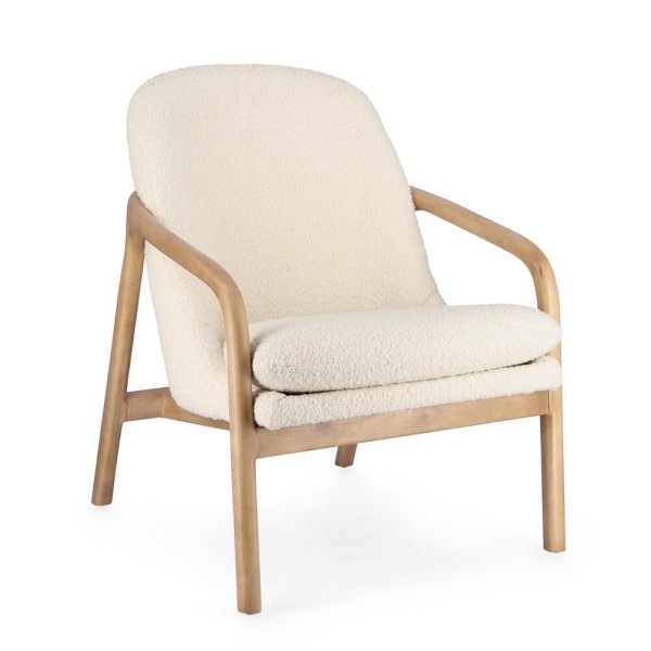 Poltrona Tessuto Grigio Moderno da Interno - SERAPHINA