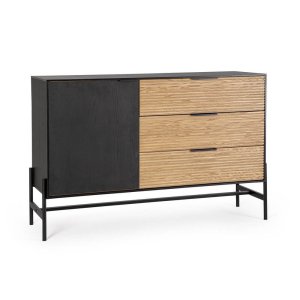 Credenza Legno Nero Industriale da Interno - ALESSIA