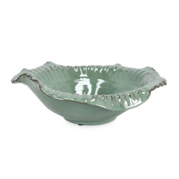 Ciotola Decorativa Terracotta Verde Rustica da Interno Ø34,5 - AYORA