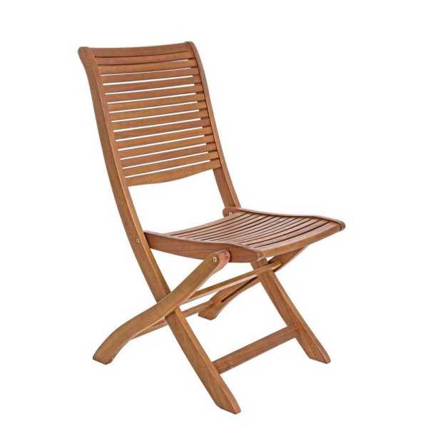 Set 2 Sedie Pieghevoli Legno Marrone da Esterno - SERENITY