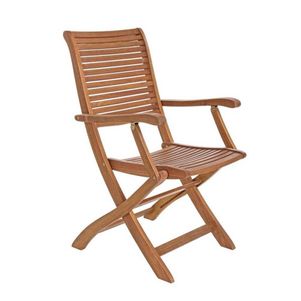 Set 2 Sedie da Giardino Legno Marrone Rustico da Esterno - SERENITY