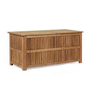 Baule Porta Cuscini Legno Marrone Rustico da Esterno - SERENITY
