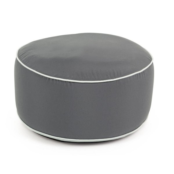 Pouf Gonfiabile Poliestere Grigio Scuro da Esterno - DIVA