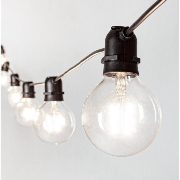 Alternative view of Catena Luminosa LED PVC Nero da Esterno - ORAYA
