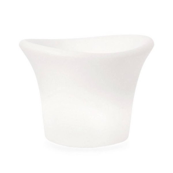 Lampada Led Porta Bottiglie Resina Bianca Moderna H28 - RELIABLE