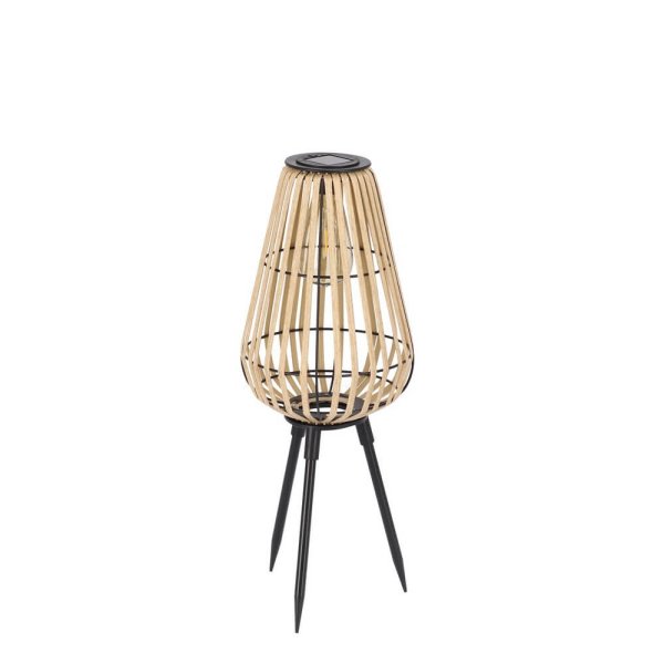 Lampada Solare da giardino con treppiede H52,5 (4 Pezzi) - KIKI - Nero