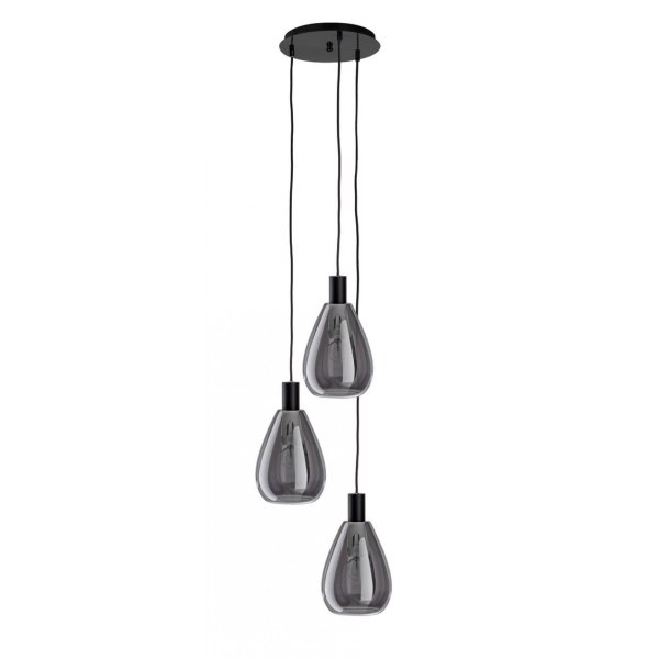 Lampadario a sospensione di design - GUSTAVO - Nero, 3 luci