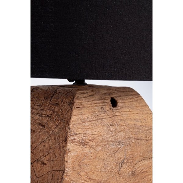 Alternative view of Lampada da Tavolo in Teak Nero Stile Rustico da Interno - ANANYA