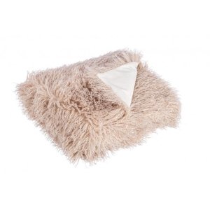 Plaid Pelo Lungo Beige Boho da Interno 120x150 - SALIM