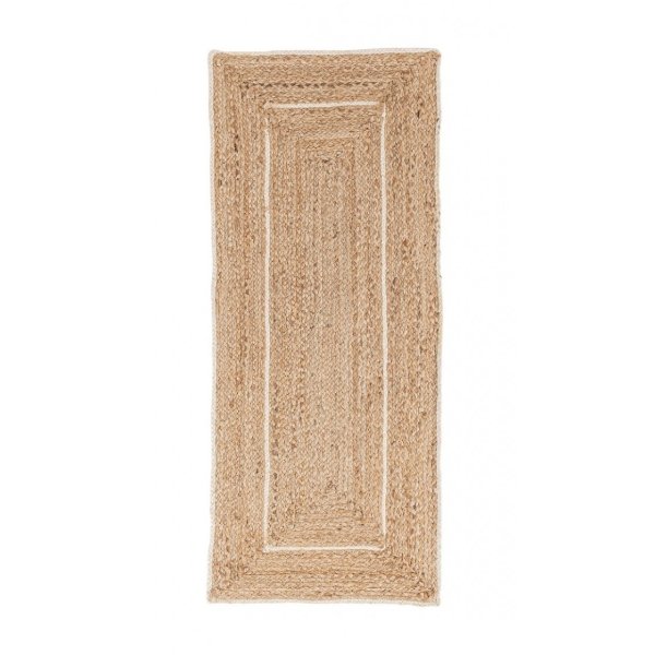 Tappeto rettangolare in iuta - ANDERSON - Bianco, 60x150