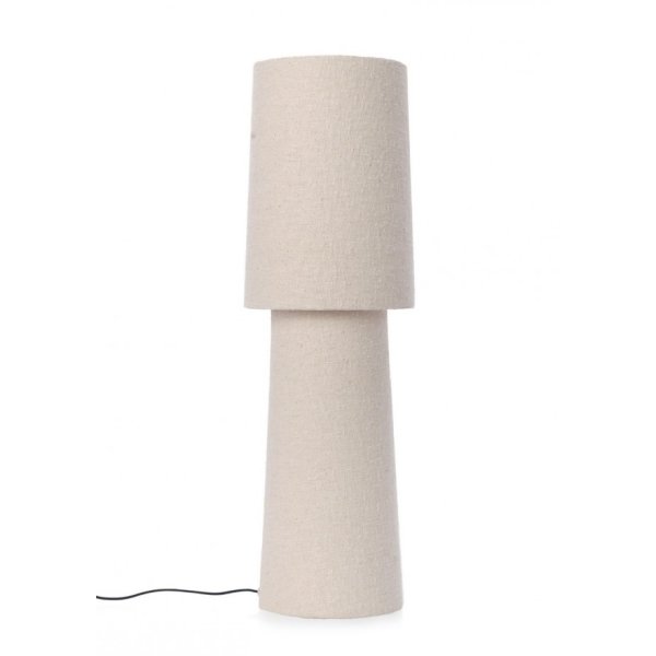 Lampada Tavolo Bouclè Beige Moderna da Interno H58 cm - KIAN